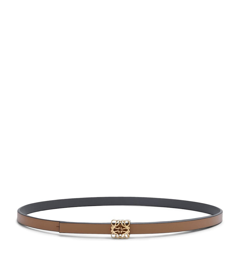 LOEWE reversible Bombe Anagram belt 1cm calfskin leather (British brand)