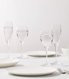Wedgwood set of two crystal champagne flutes with 210ml capacity (British brand)