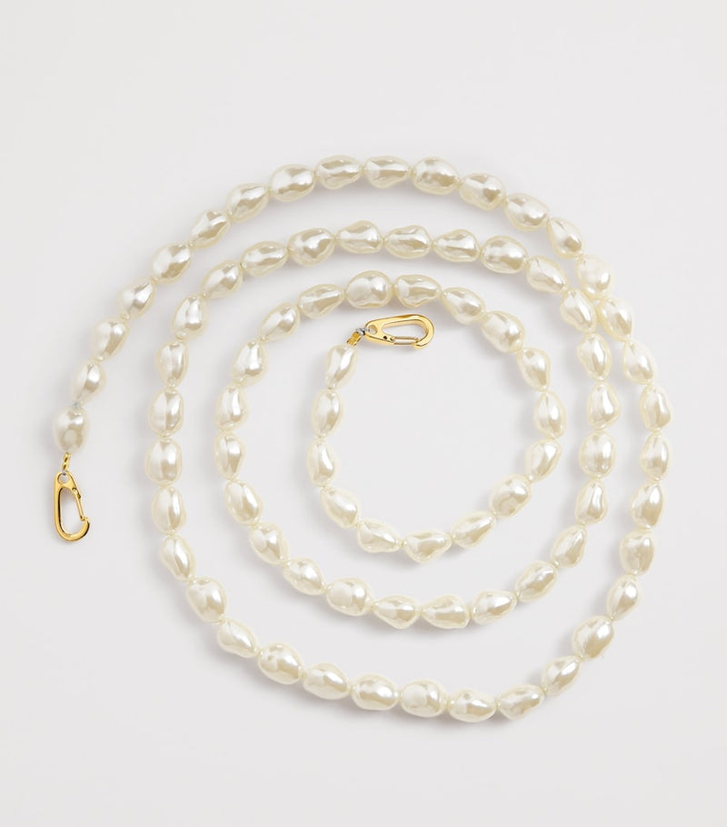 Ateljé faux pearl phone sling cord, 114cm long - British product