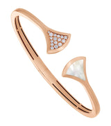 Harrods Bvlgari Divas' Dream Rose Gold Diamond and Mother-of-Pearl Bangle- Buy online at McGrocer