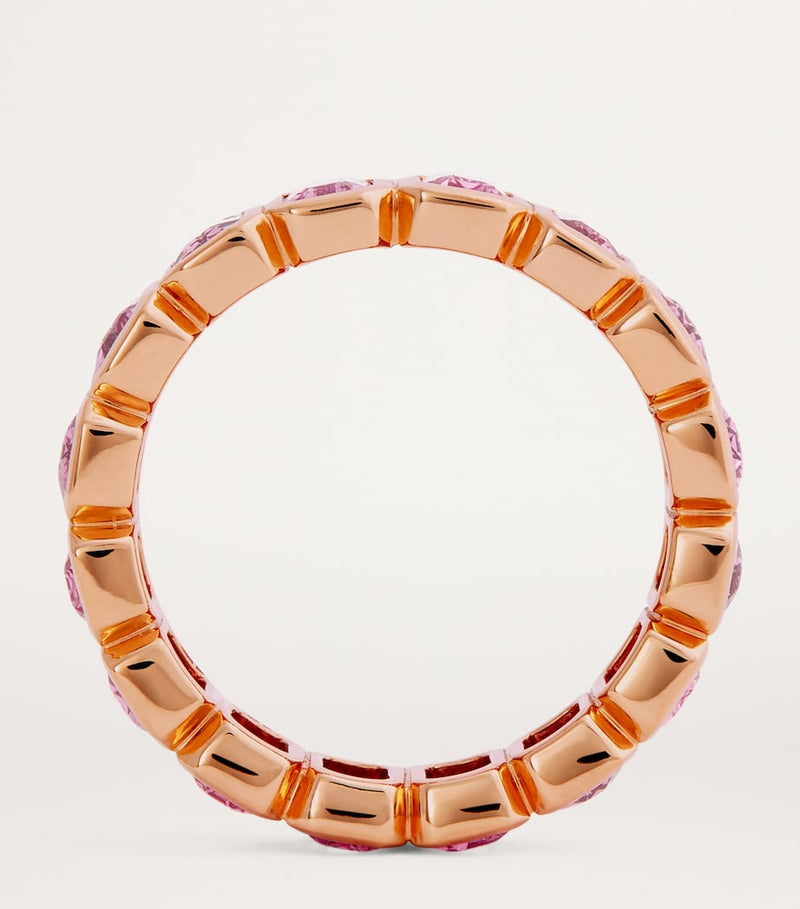 Anita Ko rose gold and pink sapphire bezel ring - British product