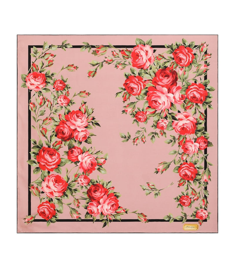 Dolce&Gabbana floral square silk scarf 90cm, UK version