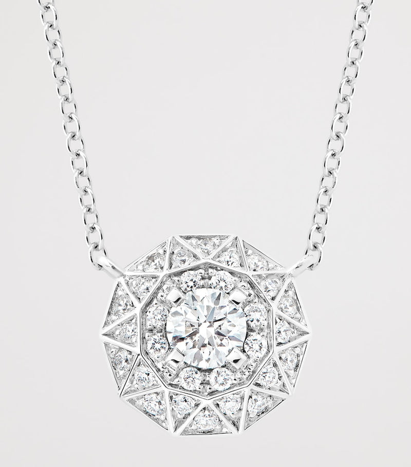 Boucheron white gold diamond Etoile de Paris necklace (British brand)
