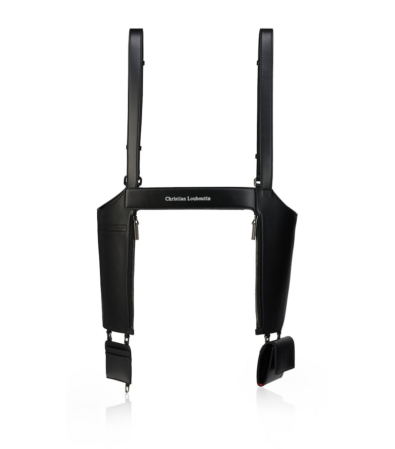 Christian Louboutin tactical leather harness with pockets, UK version