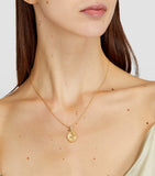 Azlee yellow gold diamond fingerprint charm, UK version