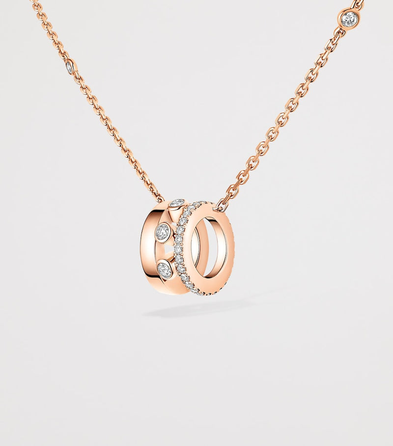 Messika Move Romane pink gold diamond necklace 0.31ct - British product