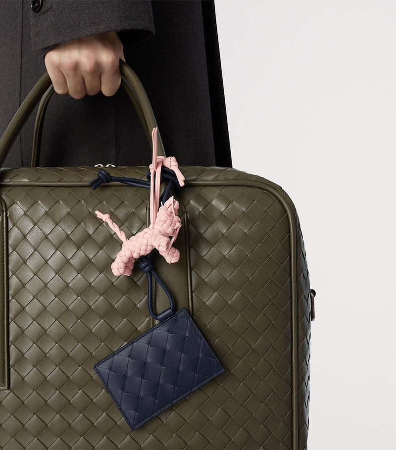 Bottega Veneta leather Intrecciato badge holder - British product