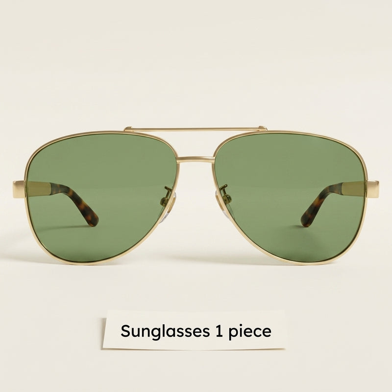 Gucci GG0528S gold men sunglasses pilot style (British brand)