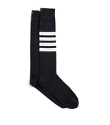 Harrods Thom Browne Cotton-Blend 4-Bar Over-The-Calf Socks- Buy online at McGrocer