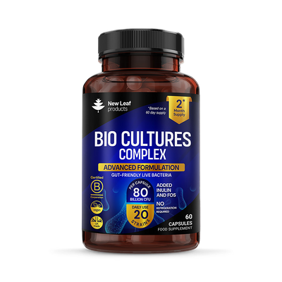 Holland & Barrett New Leaf Products Bio Cultures Complex Probiotic Capsules 60 Capsules- Buy online at McGrocer