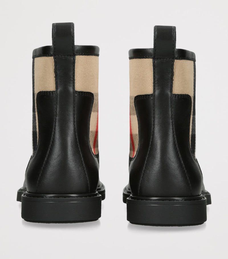 Burberry Kids Leather Sidney Ankle Boots - British product
