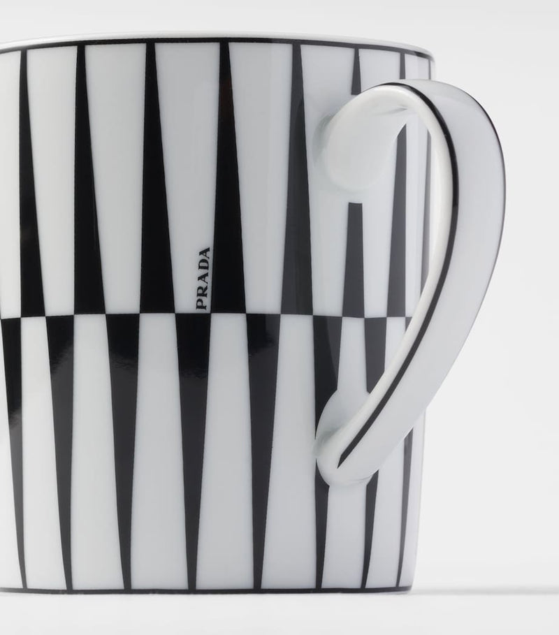 Prada porcelain stripes mug, imported from the UK
