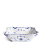 Royal Copenhagen Blue Fluted Half Lace Square Bowl 21cm, imported from the UK