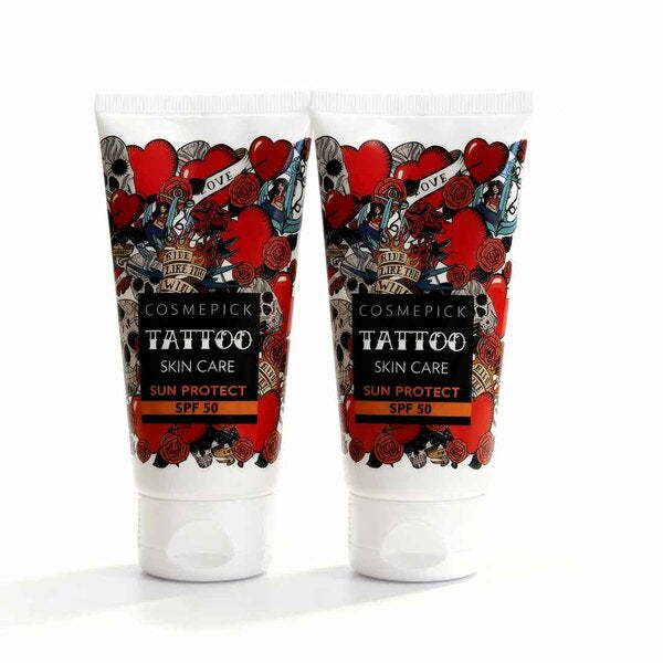 COSMEPICK tattoo sun protection SPF50 cream 2x50ml, imported from the UK