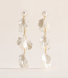 Self-Portrait faux pearl petal drop earrings (British brand)