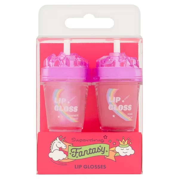 Fantasy Drinks lip gloss duo Shimmer Burst Pink Pop, UK version