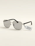 Prada rectangular sunglasses silver pale green (British brand)