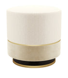 Frato Parma stool with fabric seat and brass base 50cm - British product