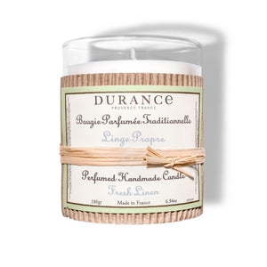 Durance Perfumed Handmade Candle Fresh Linen Candles 180g
