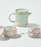 GINORI 1735 porcelain coffee cup with Rosa design, 85ml, UK version