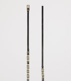 Max Mara Gürtelschließe mit Schmucksteinen, Nappaleder 0,5 cm, UK-Version