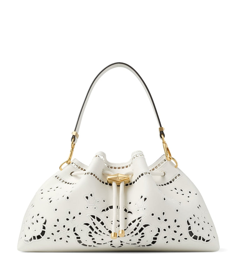 Jimmy Choo medium Cinch cut-out leather bucket bag, imported from the UK