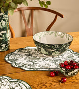 Cotton-Linen Toile Placemats, Set of 4