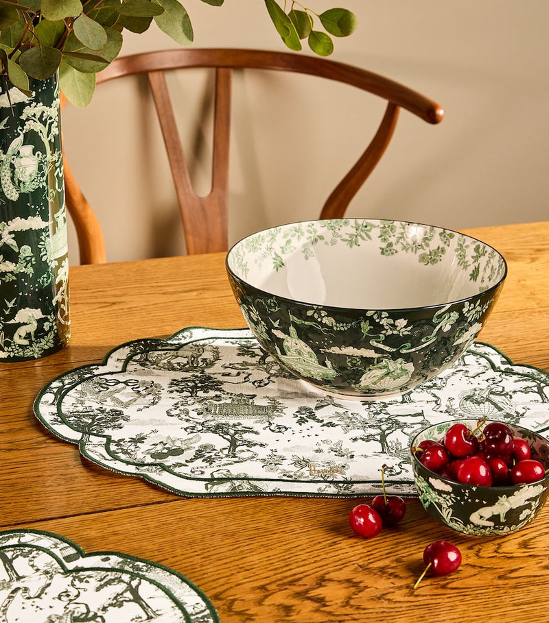 Harrods Cotton-Linen Toile Placemats Set of 4, UK version