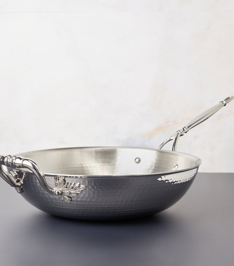 Ruffoni Opus Prima sauté pan 30cm hammered stainless steel (British brand)