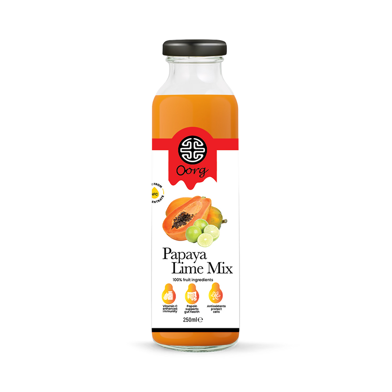 OORG natural papaya fruit juice 250ml x6 - British product