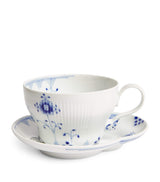 Harrods Royal Copenhagen Blue Elements Porcelain Teacup and Saucer- Buy online at McGrocer