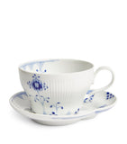 Royal Copenhagen Blue Elements teacup and saucer set, imported from the UK