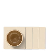 Harrods Square Corduroy Coasters Set of 4 with Recycled Leather and Natural Rubber- Buy online at McGrocer