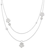 Harrods Boodles White Gold and Diamond Blossom Classic Long Necklace- Buy online at McGrocer