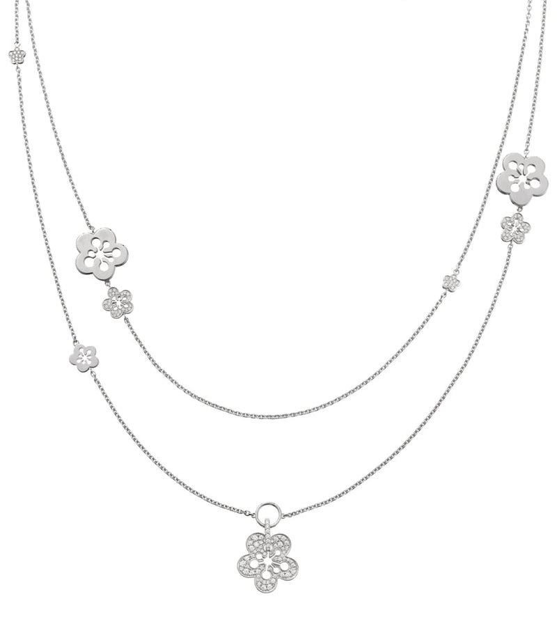 Boodles Blossom necklace in white gold with diamonds - British product