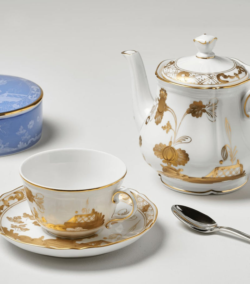 Ginori 1735 Oriente Italiano Aurum Teapot, imported from the UK