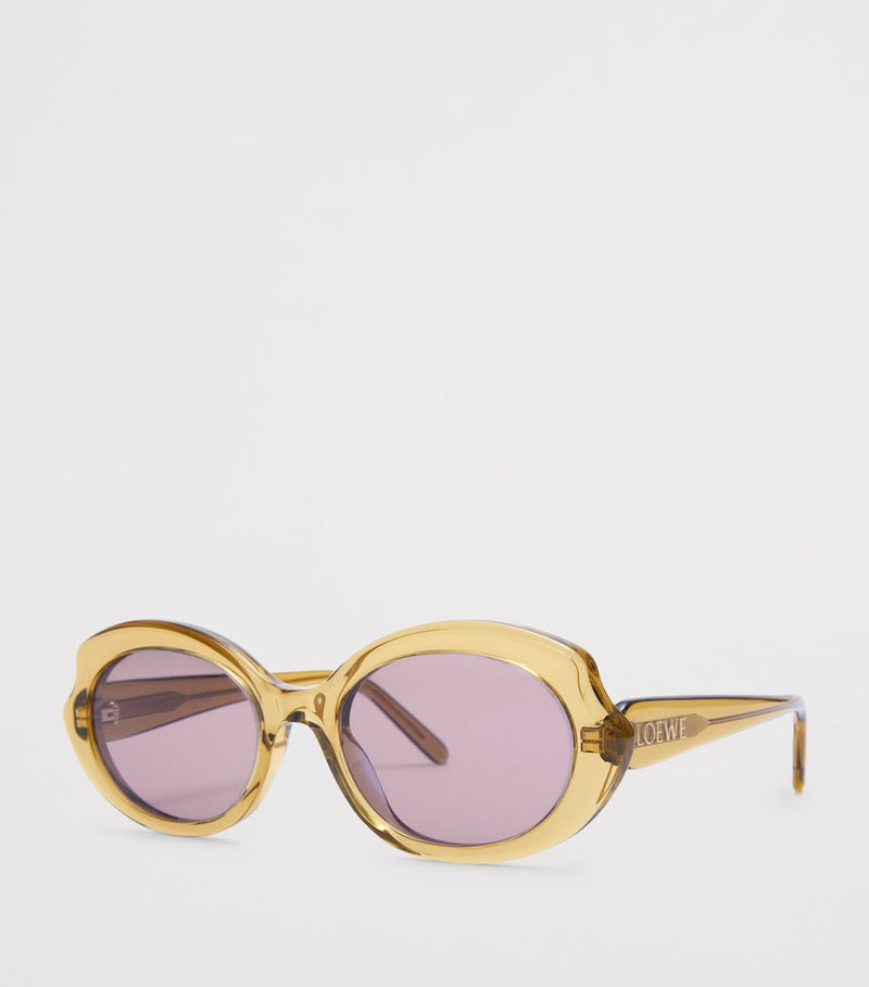 LOEWE acetate mini oval slim sunglasses, imported from the UK