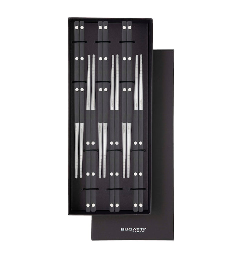 Bugatti Allegra Edelstahl-Essstäbchen Set mit 6 Stück, UK-Version