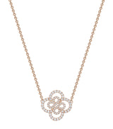 Harrods Boodles Rose Gold and Diamond Be Boodles Double Motif Necklace- Buy online at McGrocer