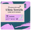 Superdrug long ultra sanitary towels with wings 12 pack (British brand)