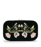 WOLF Zoe floral-embroidered travel jewellery case (British brand)