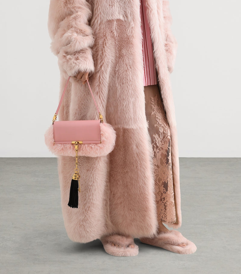 Dolce&Gabbana shoulder bag Marlene shearling trim (British brand)