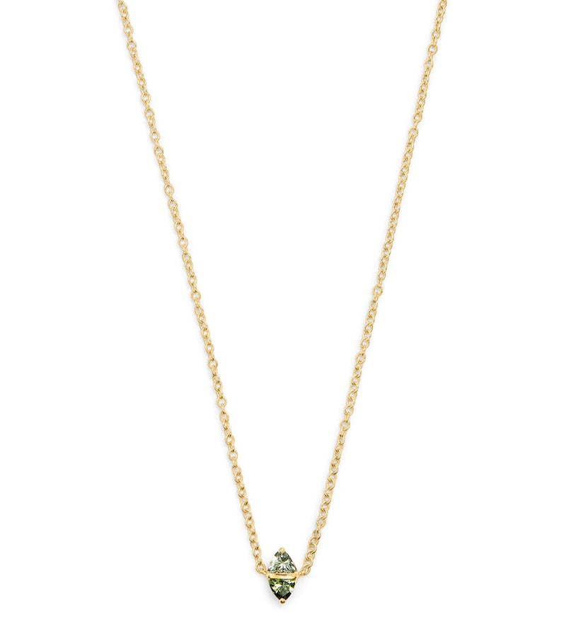 Emily P. Wheeler Tilly necklace with green sapphires, imported from the UK