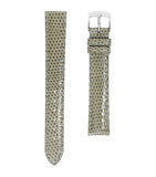 Jean Rousseau classic leather lizard-pattern watch strap 16mm (British brand)