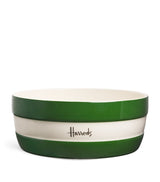 Harrods Harrods Ceramic Cornish Stripe Pet Bowl (20cm)- Buy online at McGrocer