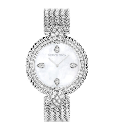 Harrods Boucheron Serpent Bohème Steel and Diamond Watch 32mm- Buy online at McGrocer