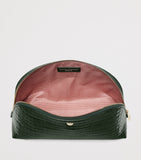 Aspinal of London large leather croc-embossed cosmetic case - British product