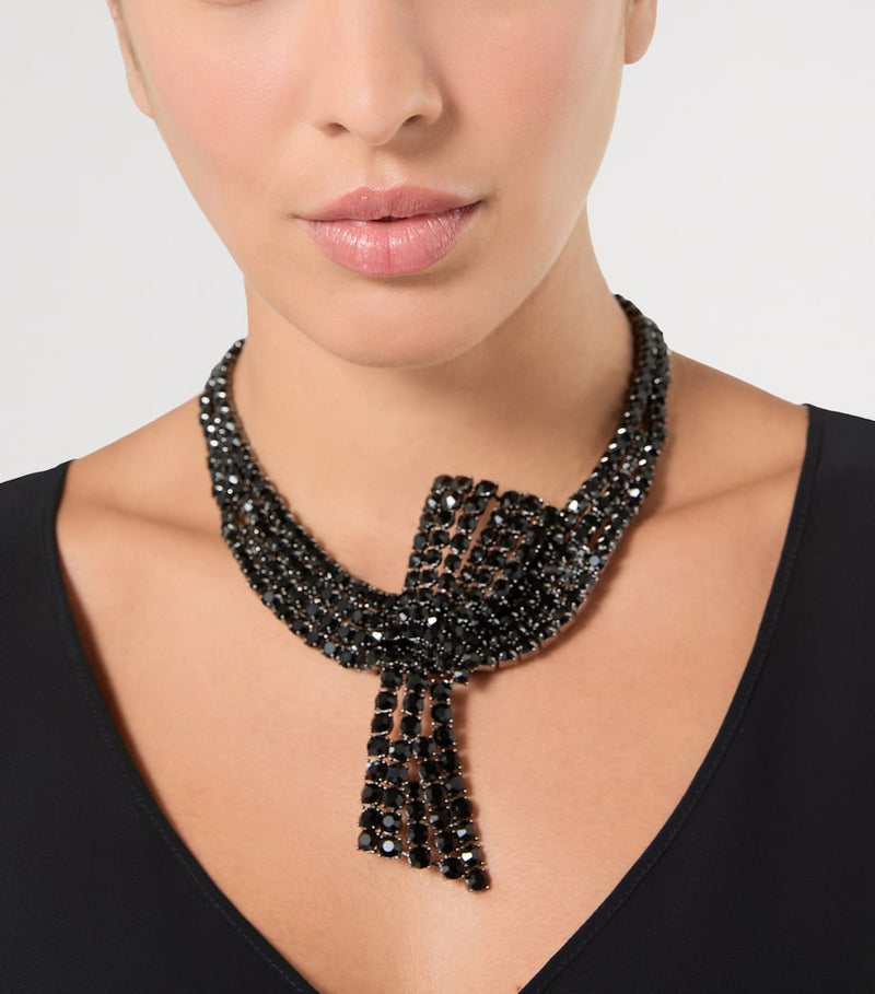 Marina Rinaldi rhinestone butterfly choker, imported from the UK