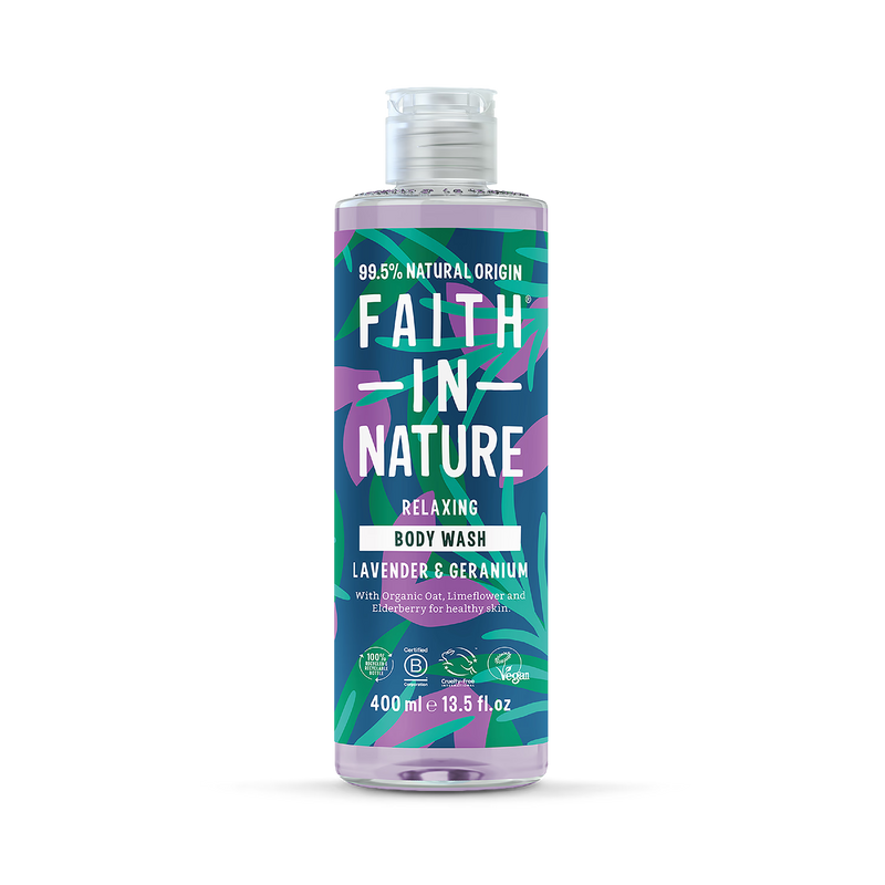 Faith In Nature Body Wash Lavender Geranium 400ml - British product
