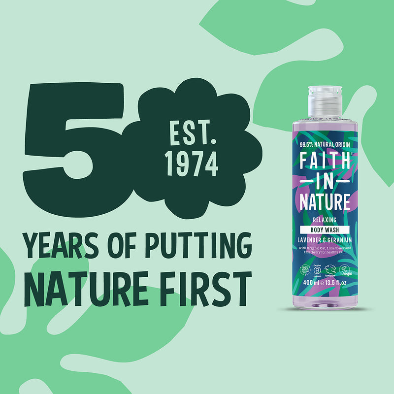 Faith In Nature Body Wash Lavender Geranium 400ml - British product